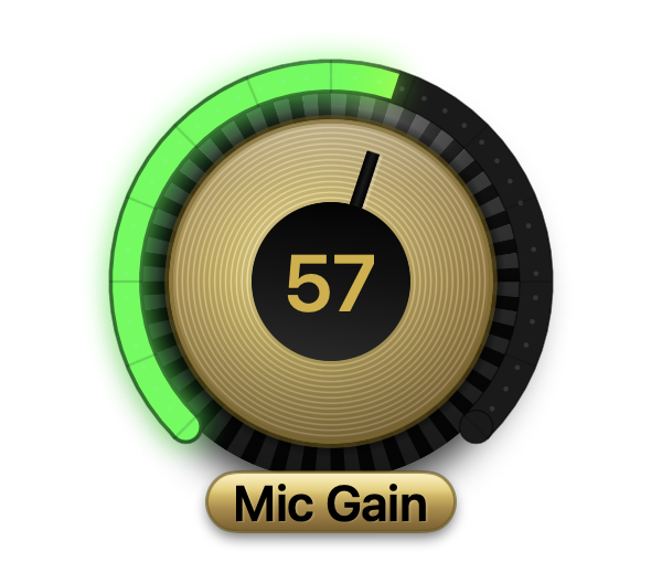 Mic gain knob