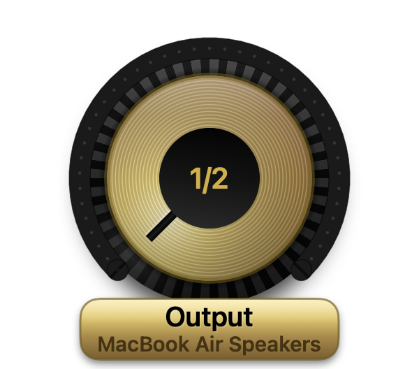 Audio output knob